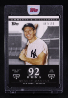 Mickey Mantle 2007 Topps Moments and Milestones #166-92 #097/150 Runs 92 at PristineAuction.com