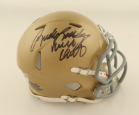 Rudy Ruettiger Signed Notre Dame Fighting Irish Speed Mini Helmet Inscribed "Never Quit" (Fanatics) at PristineAuction.com