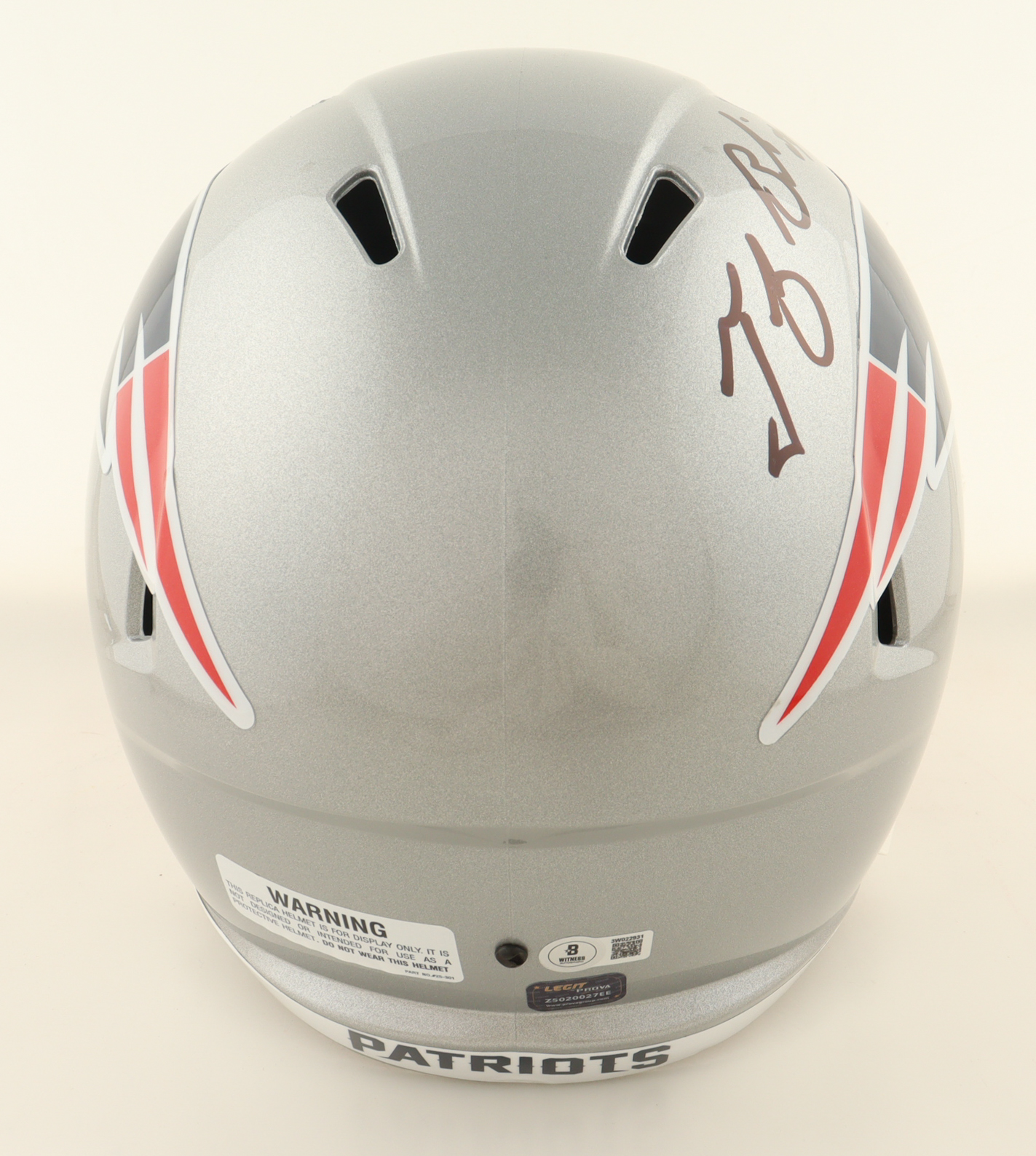 Tedy Bruschi Signed Patriots Full-Size Speed Helmet (Beckett) at PristineAuction.com Tedy Bruschi Signed Patriots Full-Size Speed Helmet (Beckett) at PristineAuction.com