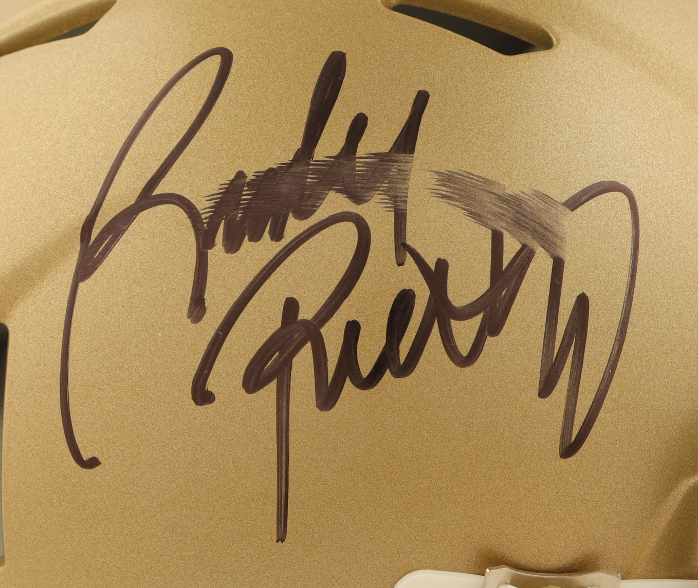 Rudy Ruettiger Signed Notre Dame Fighting Irish Speed Mini Helmet (Fanatics) at PristineAuction.com Rudy Ruettiger Signed Notre Dame Fighting Irish Speed Mini Helmet (Fanatics) at PristineAuction.com