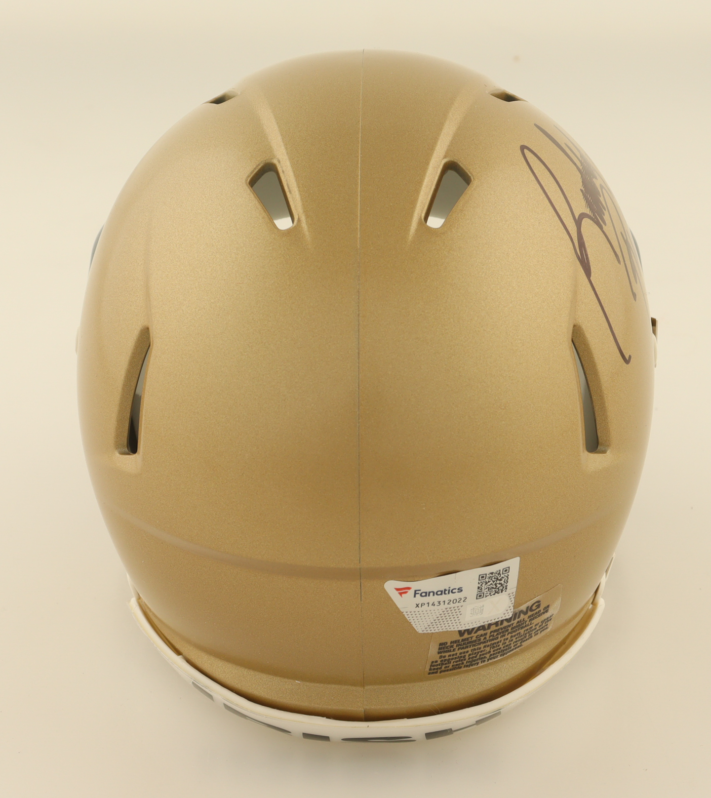 Rudy Ruettiger Signed Notre Dame Fighting Irish Speed Mini Helmet (Fanatics) at PristineAuction.com Rudy Ruettiger Signed Notre Dame Fighting Irish Speed Mini Helmet (Fanatics) at PristineAuction.com