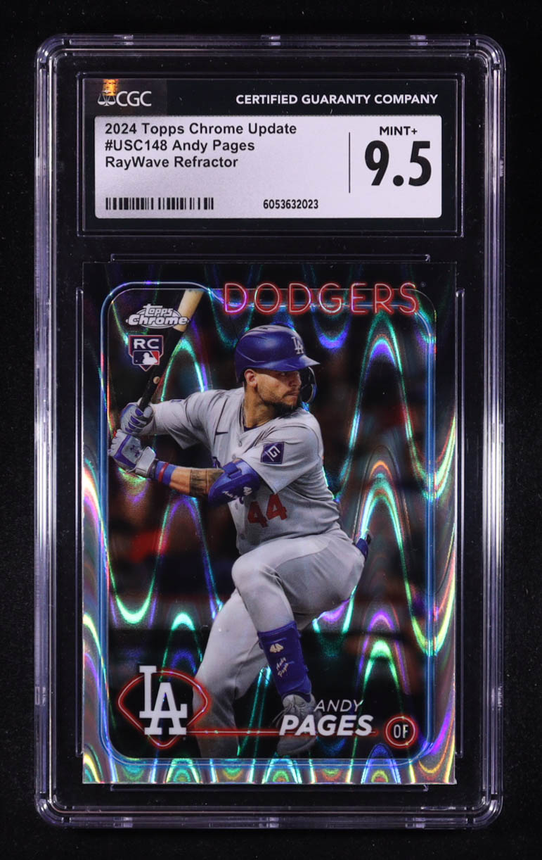 Andy Pages 2024 Topps Chrome Update Raywave Refractor #USC148 RC (CGC 9.5) at PristineAuction.com Andy Pages 2024 Topps Chrome Update Raywave Refractor #USC148 RC (CGC 9.5) at PristineAuction.com