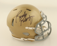 Rudy Ruettiger Signed Notre Dame Fighting Irish Speed Mini Helmet (Fanatics) at PristineAuction.com