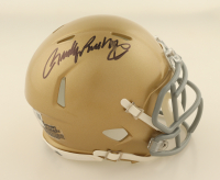 Rudy Ruettiger Signed Notre Dame Fighting Irish Speed Mini Helmet (Fanatics) at PristineAuction.com