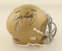 Rudy Ruettiger Signed Notre Dame Fighting Irish Speed Mini Helmet (Fanatics) at PristineAuction.com