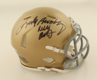 Rudy Ruettiger Signed Notre Dame Fighting Irish Speed Mini Helmet Inscribed "Never Quit" (Fanatics) at PristineAuction.com