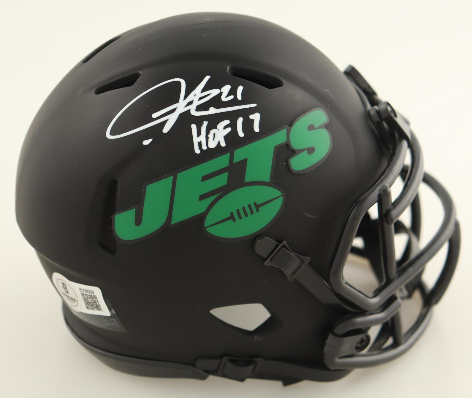 LaDainian Tomlinson Signed Jets Eclipse Alternate Speed Mini Helmet Inscribed "HOF 17" (Beckett) at PristineAuction.com LaDainian Tomlinson Signed Jets Eclipse Alternate Speed Mini Helmet Inscribed "HOF 17" (Beckett) at PristineAuction.com