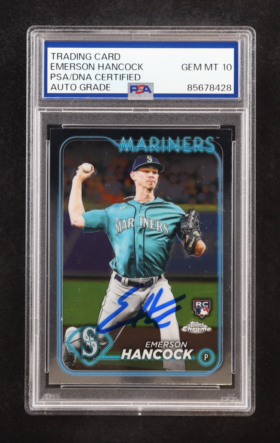 Emerson Hancock Signed 2024 Topps Chrome #245 RC (PSA | Auto 10) at PristineAuction.com Emerson Hancock Signed 2024 Topps Chrome #245 RC (PSA | Auto 10) at PristineAuction.com