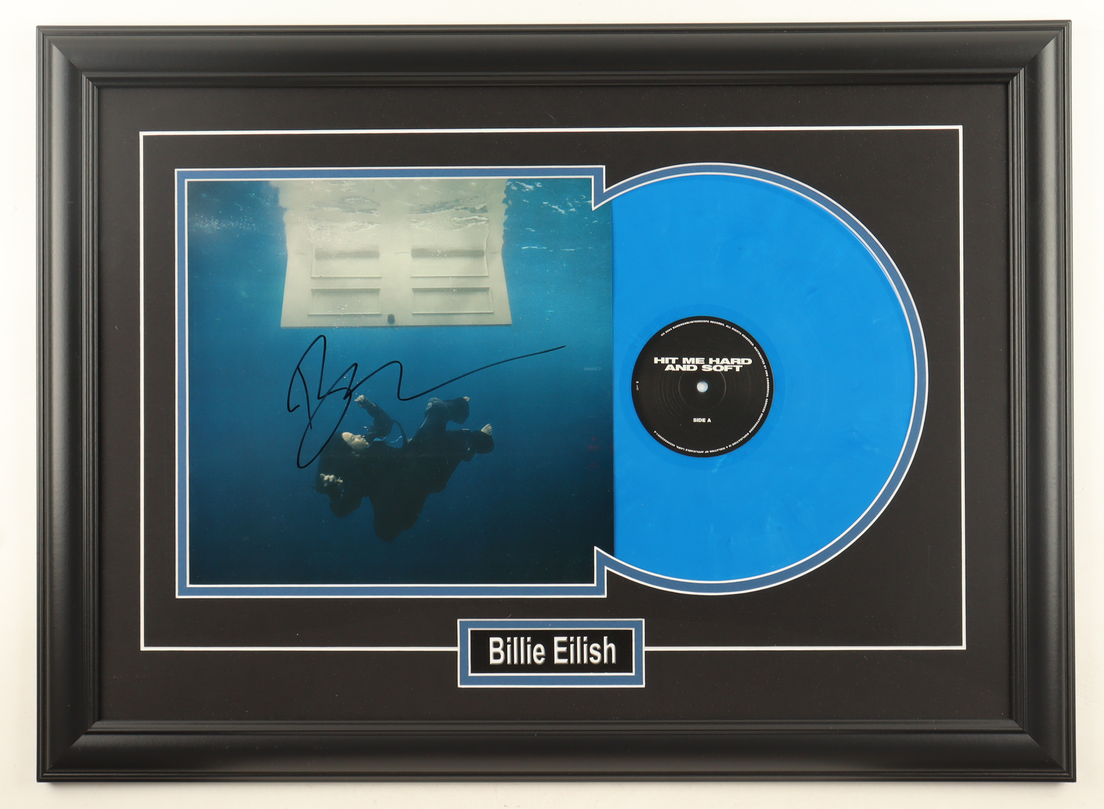 Billie Eilish Signed "Hit Me Hard and Soft" Custom Framed Vinyl Album Sleeve Display With Record (JSA) at PristineAuction.com Billie Eilish Signed "Hit Me Hard and Soft" Custom Framed Vinyl Album Sleeve Display With Record (JSA) at PristineAuction.com
