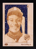 Ken Griffey Jr. Custom Wood Art Trading Card at PristineAuction.com