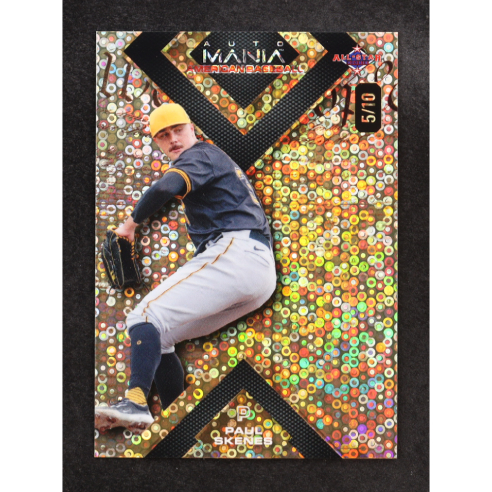 Paul Skenes 2024 Wild Card Auto Mania Square Constitution Donut Circles #AMASQPS3 RC #05/10 at PristineAuction.com