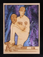 Shohei Ohtani Custom Wood Art Trading Card at PristineAuction.com