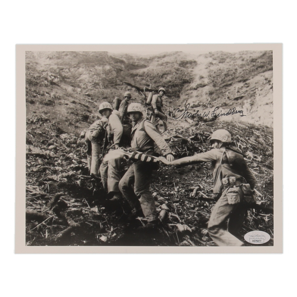Charles W. Lindberg Signed Iwo Jima 8x10 Photo (JSA) at PristineAuction.com