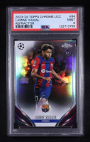 Lamine Yamal 2023-24 Topps Chrome UEFA Club Competitions Refractors #64 RC (PSA 9) at PristineAuction.com