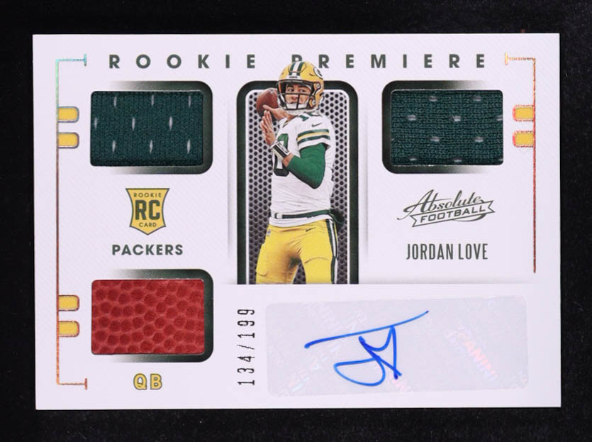 Jordan Love 2020 Absolute #204 Jersey Autograph #134/199 RC at PristineAuction.com Jordan Love 2020 Absolute #204 Jersey Autograph #134/199 RC at PristineAuction.com