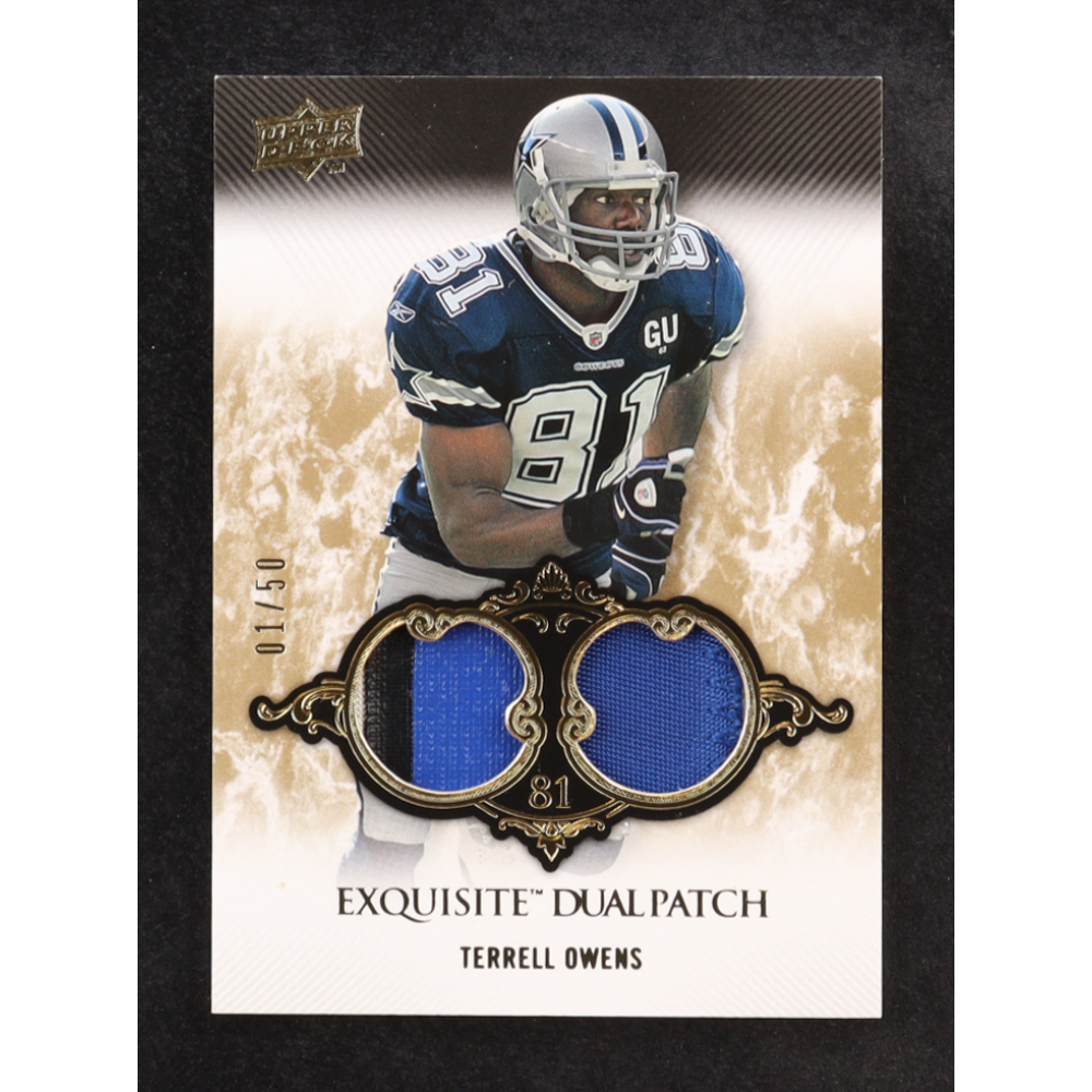 Terrell Owens 2008 Exquisite Collection Patch Duals #EP28 #01/50 at PristineAuction.com