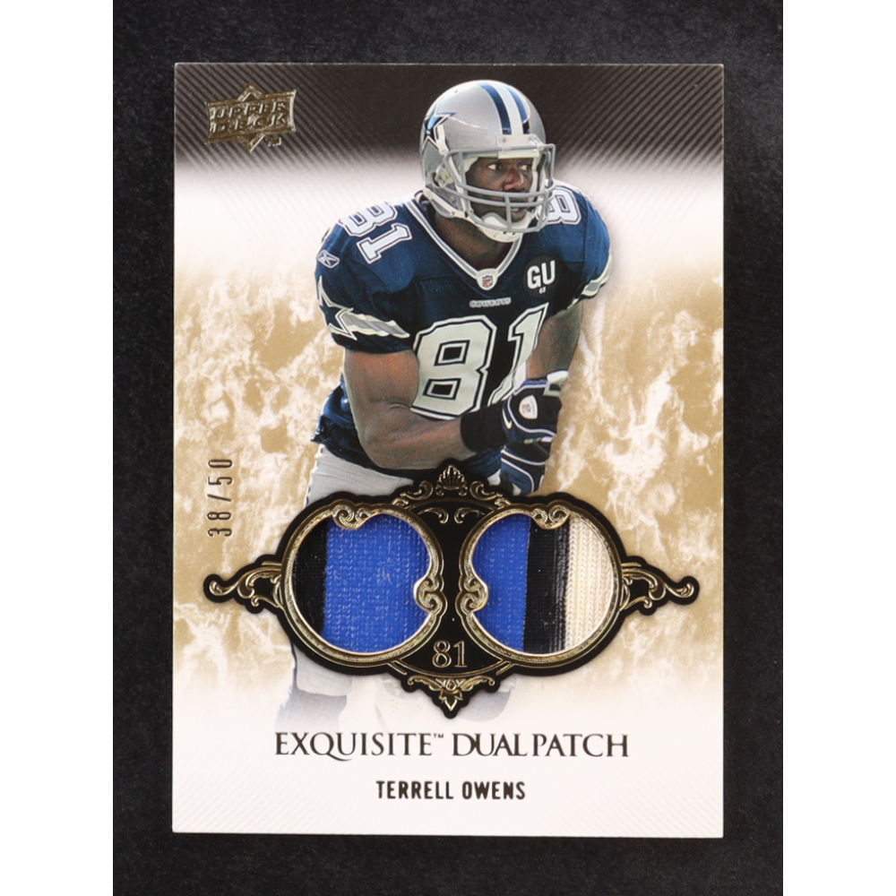 Terrell Owens 2008 Exquisite Collection Patch Duals #EP28 #38/50 at PristineAuction.com