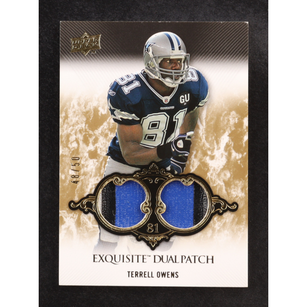 Terrell Owens 2008 Exquisite Collection Patch Duals #EP28 #48/50 at PristineAuction.com