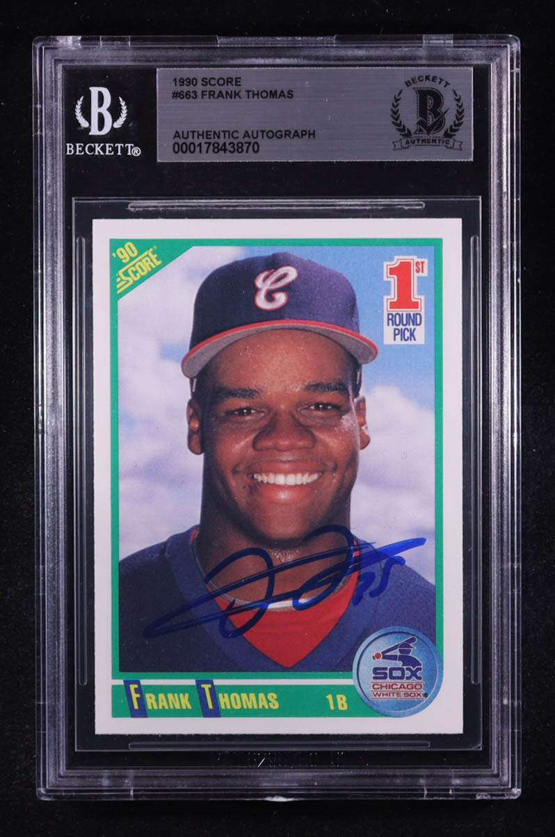 Frank Thomas Signed 1990 Score #663 RC (BGS) at PristineAuction.com Frank Thomas Signed 1990 Score #663 RC (BGS) at PristineAuction.com