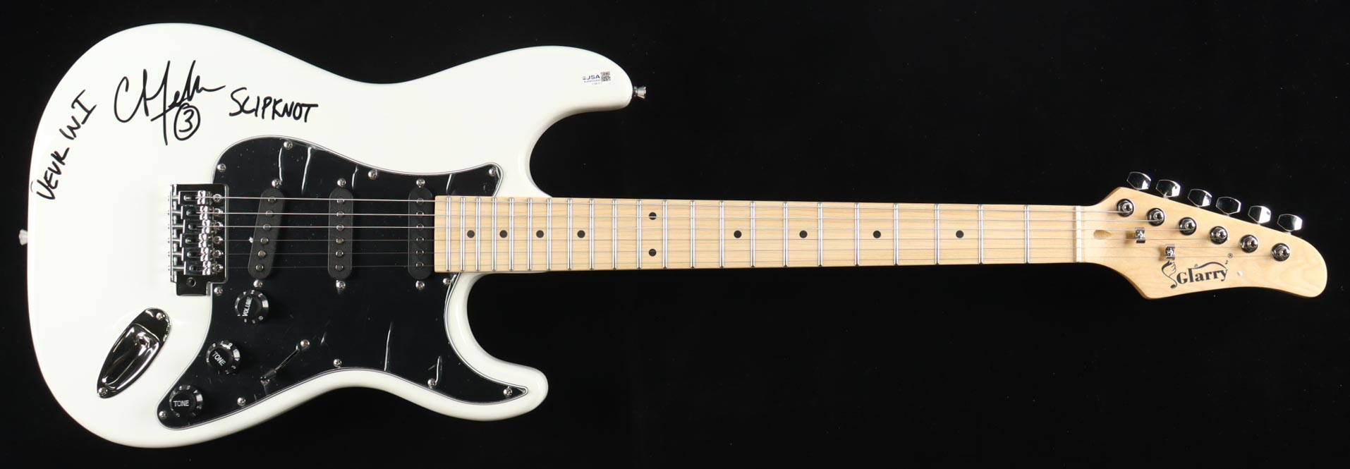 Chris Fehn Signed Electric Guitar Inscribed "Slipknot" & "Devil In I" (JSA) at PristineAuction.com Chris Fehn Signed Electric Guitar Inscribed "Slipknot" & "Devil In I" (JSA) at PristineAuction.com