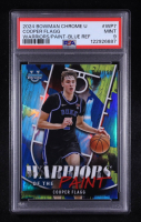 Cooper Flagg 2024-25 Bowman Chrome University Warriors of the Paint Blue Refractors #WP7 RC #113/150 (PSA 9) at PristineAuction.com