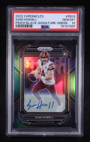Sam Howell 2022 Panini Chronicles Prizm Black Signatures Green #10 RC #11/49 (PSA 10) at PristineAuction.com
