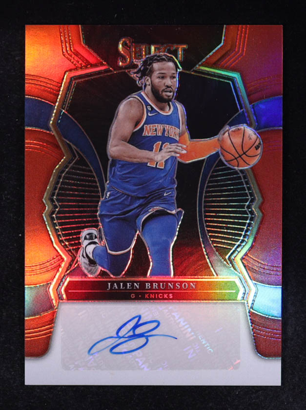 Jalen Brunson 2022-23 Select Signatures Red Prizms #9 #80/99 at PristineAuction.com Jalen Brunson 2022-23 Select Signatures Red Prizms #9 #80/99 at PristineAuction.com