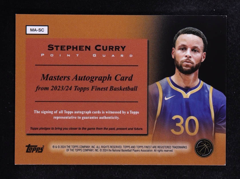 Stephen Curry 2023-24 Finest Masters Autographs Gold Refractors #MASC #02/50 at PristineAuction.com Stephen Curry 2023-24 Finest Masters Autographs Gold Refractors #MASC #02/50 at PristineAuction.com