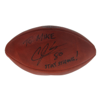 Andre Johnson Signed "The Duke" NFL Football Inscribed "Stay Strong!" (Fanatics) at PristineAuction.com