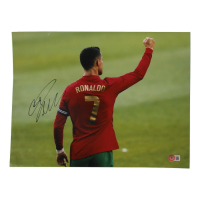 Cristiano Ronaldo Signed 12x16 Team Portugal Photo (Beckett) at PristineAuction.com