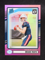 Drake Maye 2024 Donruss Optic Rated Rookies Preview Pink #379 RC at PristineAuction.com