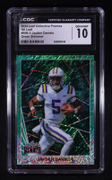 Jayden Daniels 2024 Leaf Metal Collective Promos '90 Leaf Green Shimmer #90B-3 RC #34/50 (CGC 10) at PristineAuction.com