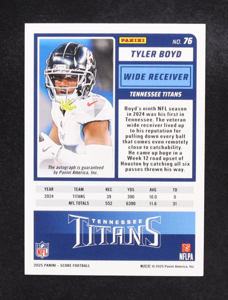 Tyler Boyd 2025 Score Signatures #76 at PristineAuction.com Tyler Boyd 2025 Score Signatures #76 at PristineAuction.com