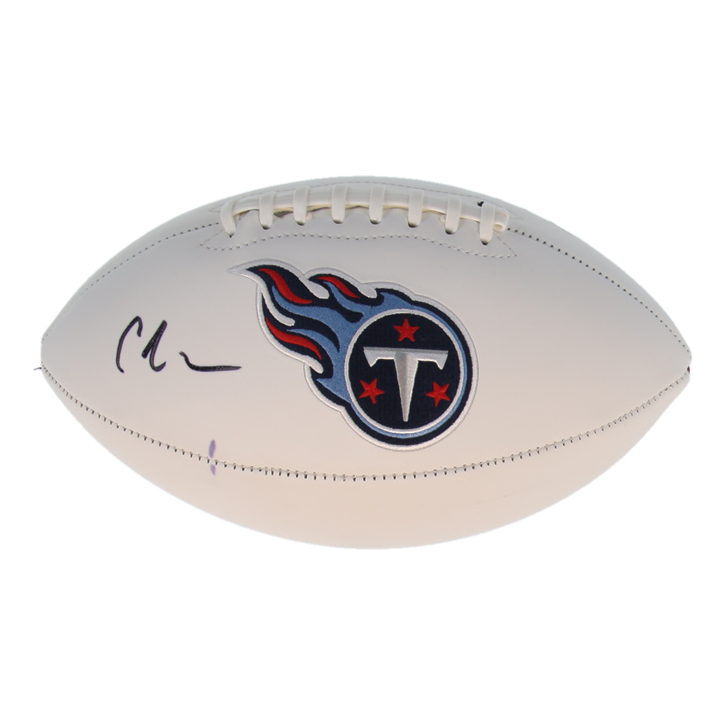 Chris Johnson Signed Titans Logo Football (Beckett) at PristineAuction.com Chris Johnson Signed Titans Logo Football (Beckett) at PristineAuction.com