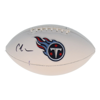 Chris Johnson Signed Titans Logo Football (Beckett) at PristineAuction.com
