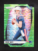 Drake Maye 2024 Panini Prizm Prizms Neon Green Pulsar #329 RC at PristineAuction.com