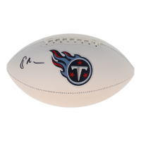 Chris Johnson Signed Titans Logo Football (Beckett) at PristineAuction.com