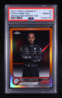 Lewis Hamilton 2022 Topps Chrome Formula 1 Orange Red Refractors #5 (PSA 10) at PristineAuction.com