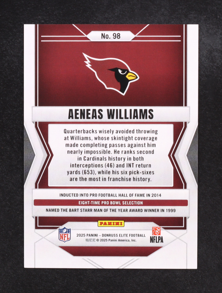Aeneas Williams 2025 Elite Razzle Dazzle #98 at PristineAuction.com Aeneas Williams 2025 Elite Razzle Dazzle #98 at PristineAuction.com