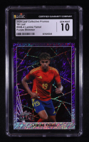 Lamine Yamal 2024 Leaf  Metal Collective Promos '90 Leaf Purple Shimmer #90B-4 RC #41/199 (CGC 10) at PristineAuction.com