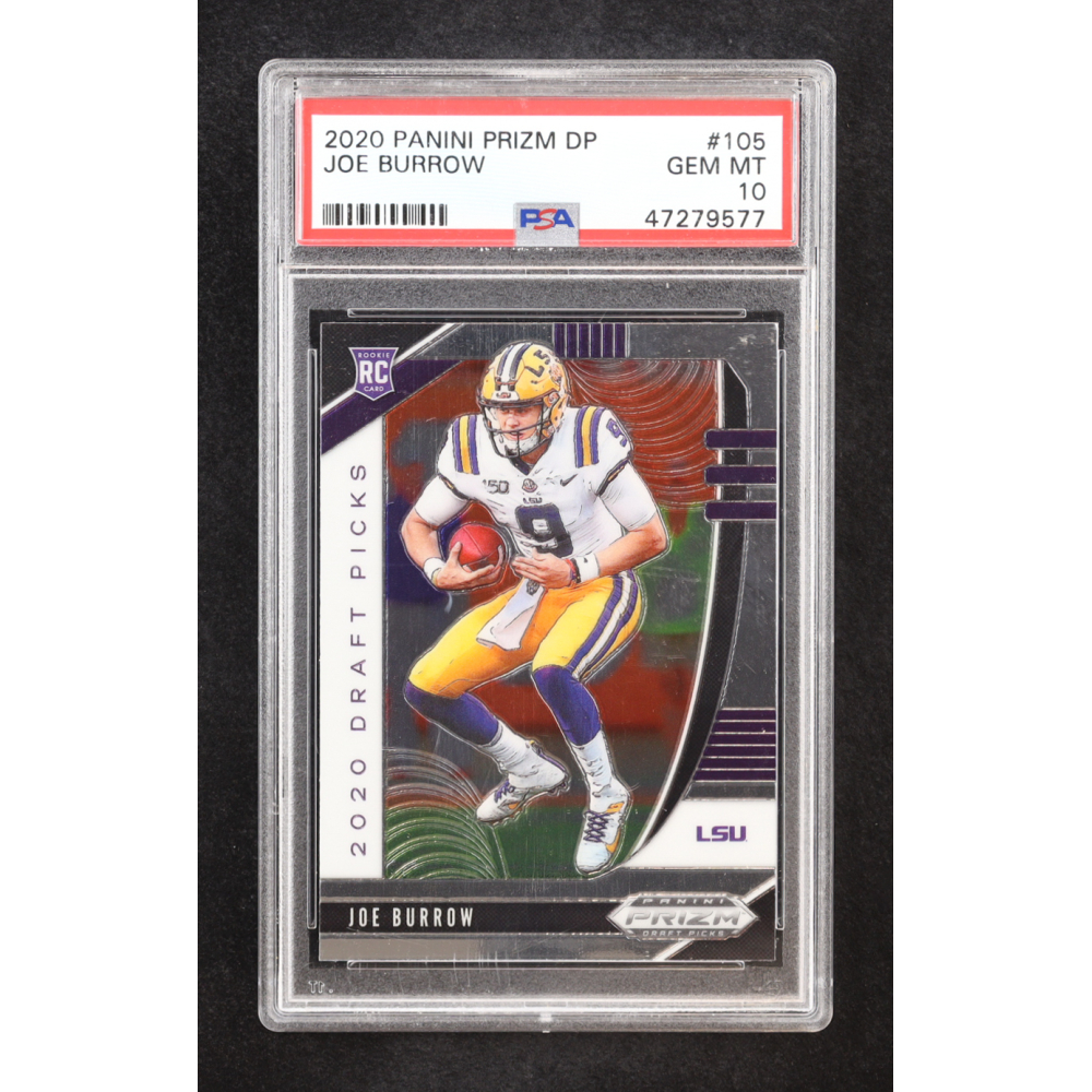 Joe Burrow 2020 Panini Prizm Draft Picks #105 RC (PSA 10) at PristineAuction.com