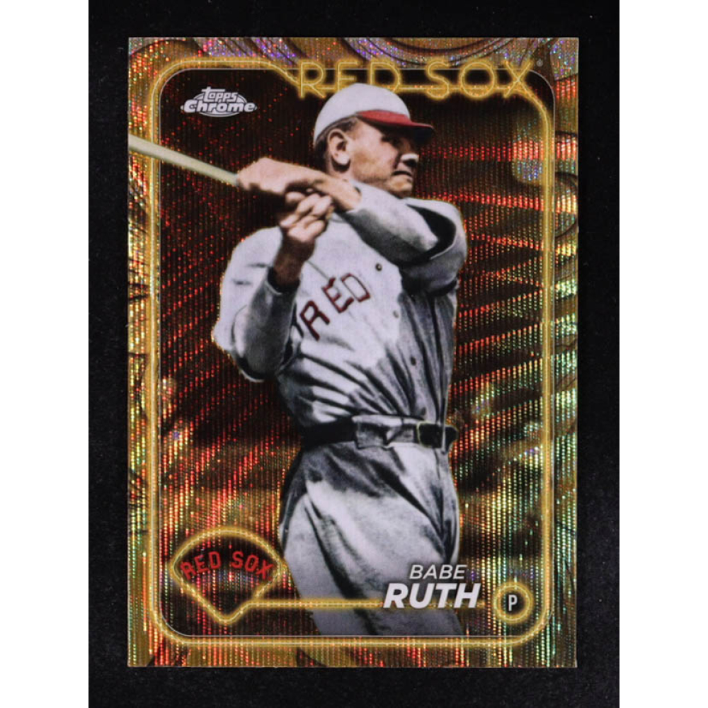 Babe Ruth 2024 Topps Chrome Gilded Collection Gold Refractors #3 #57/75 at PristineAuction.com