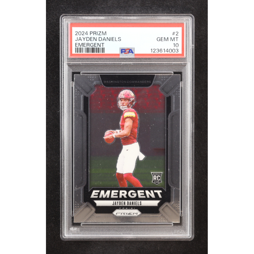 Jayden Daniels 2024 Panini Prizm Emergent #2 RC (PSA 10) at PristineAuction.com