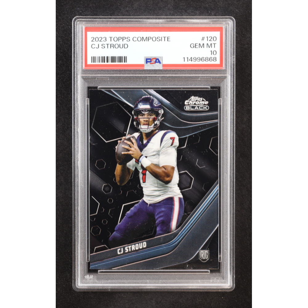 CJ Stroud 2023 Topps Composite Chrome Black #120 RC (PSA 10) at PristineAuction.com