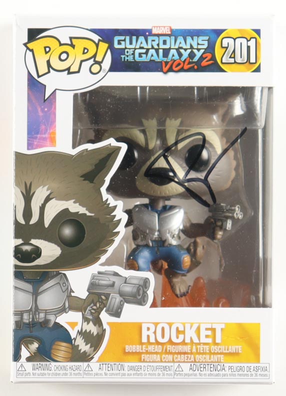 Bradley Cooper Signed "Guardians Of The Galaxy Vol. 2" #201 Rocket Bobble-Head Funko Pop! Vinyl Figure (Beckett) at PristineAuction.com Bradley Cooper Signed "Guardians Of The Galaxy Vol. 2" #201 Rocket Bobble-Head Funko Pop! Vinyl Figure (Beckett) at PristineAuction.com