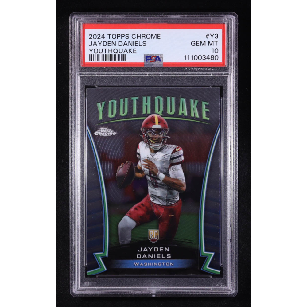 Jayden Daniels 2024 Topps Chrome Youthquake #Y-3 RC (PSA 10) at PristineAuction.com