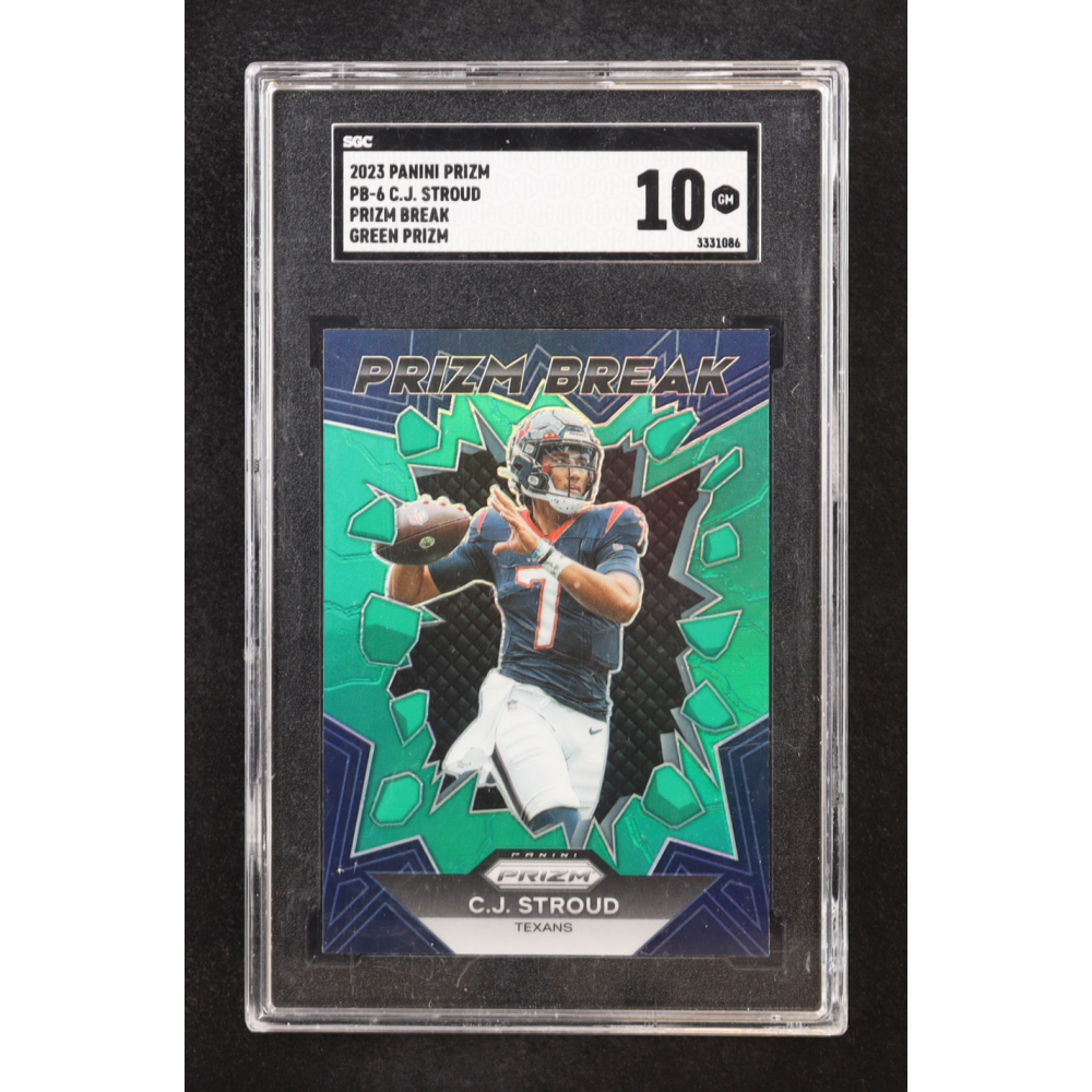 CJ Stroud 2023 Panini Prizm Prizm Break Prizms Green #6 RC (SGC 10) at PristineAuction.com