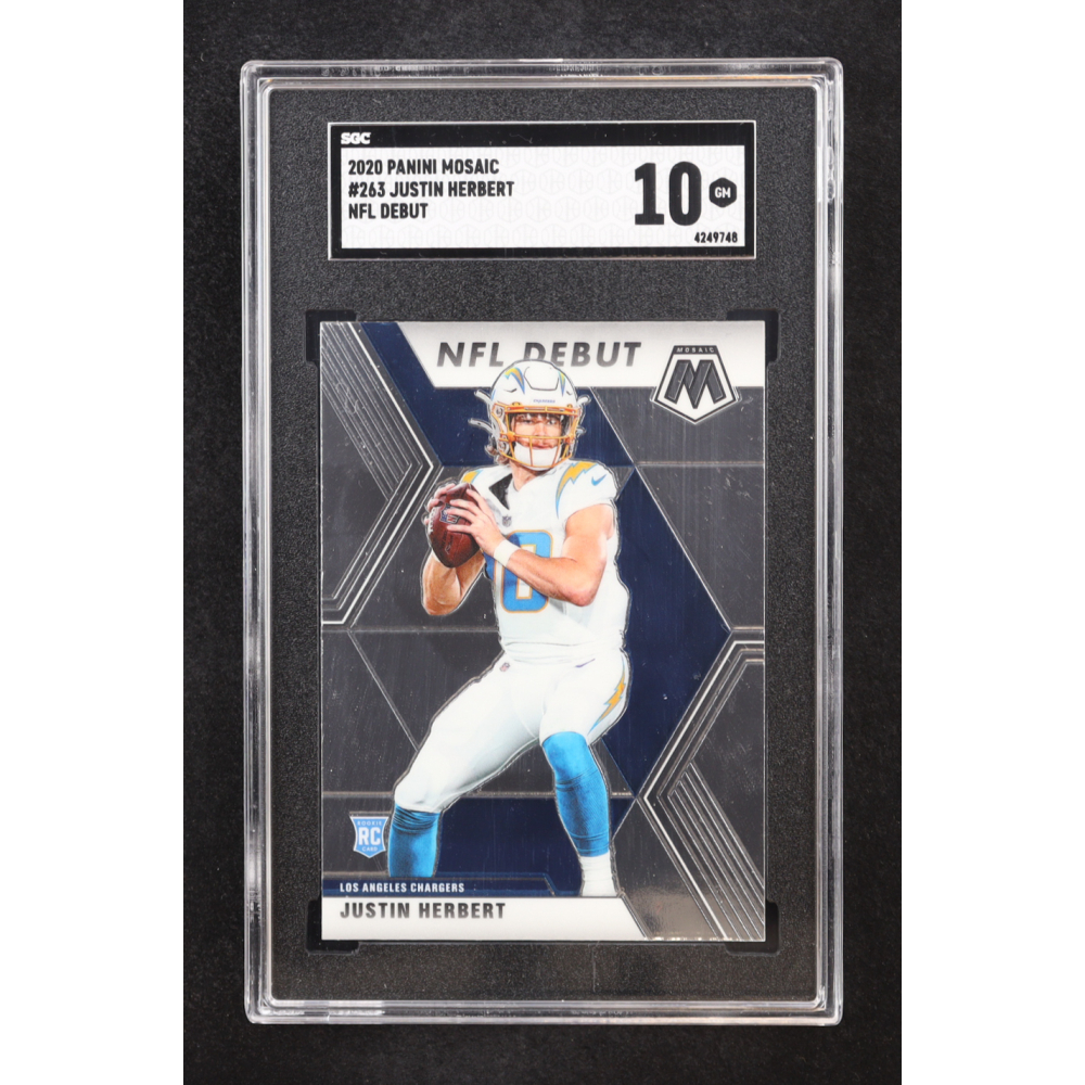 Justin Herbert 2020 Panini Mosaic #263 DEB RC (SGC 10) at PristineAuction.com