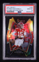 Patrick Mahomes II 2021 Panini Select Die-Cut Red/Yellow Prizm #102 (PSA 10) at PristineAuction.com