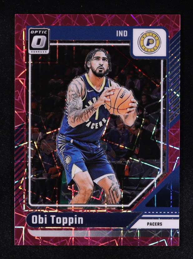Obi Toppin 2024-25 Donruss Optic Pink Velocity #149 #47/79 at PristineAuction.com Obi Toppin 2024-25 Donruss Optic Pink Velocity #149 #47/79 at PristineAuction.com